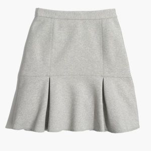 NWT MADEWELL LIGHT GRAY JERSEY BONDED RUFFLE SKIRT